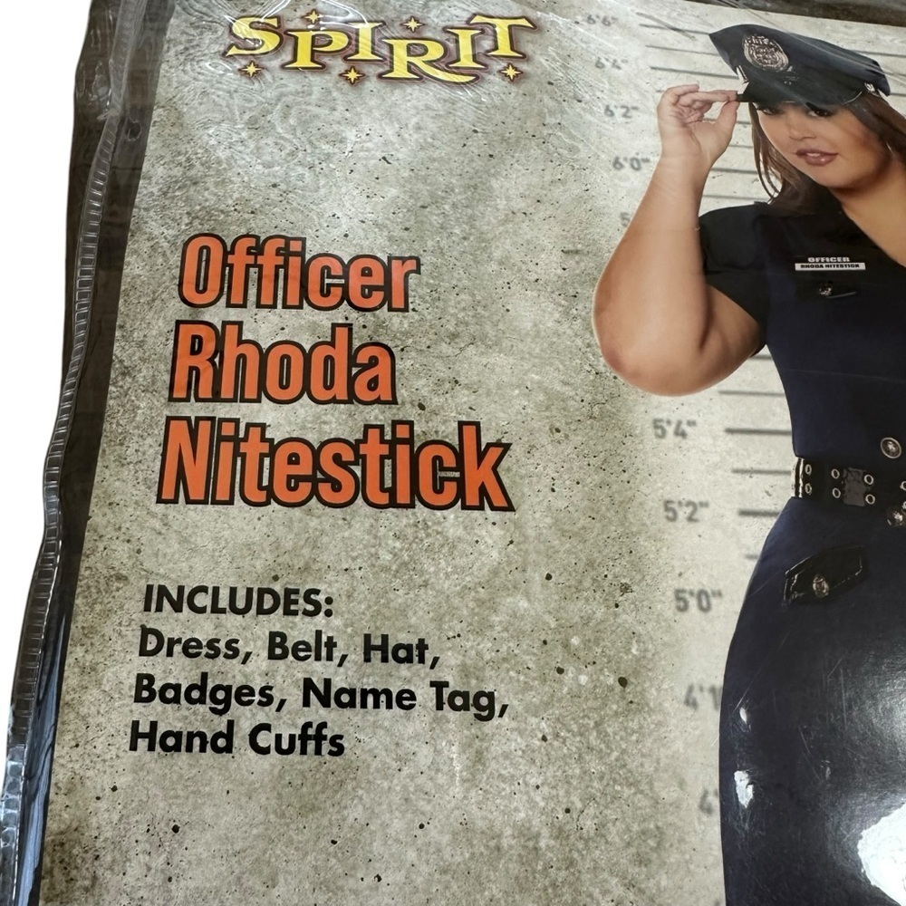 NWT Spirit Halloween Adult 1X Rhoda‎ Nitestick Sexy Cop Costume Police Officer - Picture 3 of 4